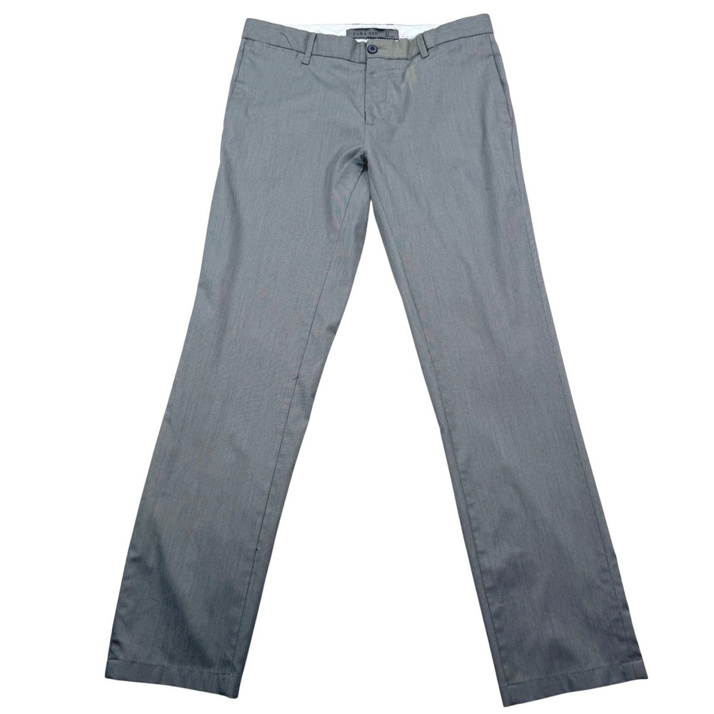 Zara Man Grey Dress Pants Slim Fit  Business Quiet‎ Luxury Neo Minimalism 31x29